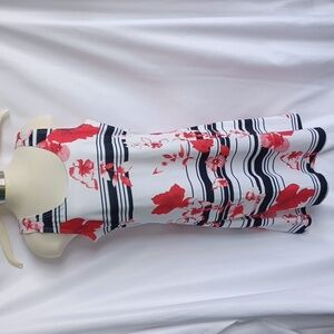 Tango Mango Multicolor Sleeveless Floral Dress, L, 20" PTP, 38" L